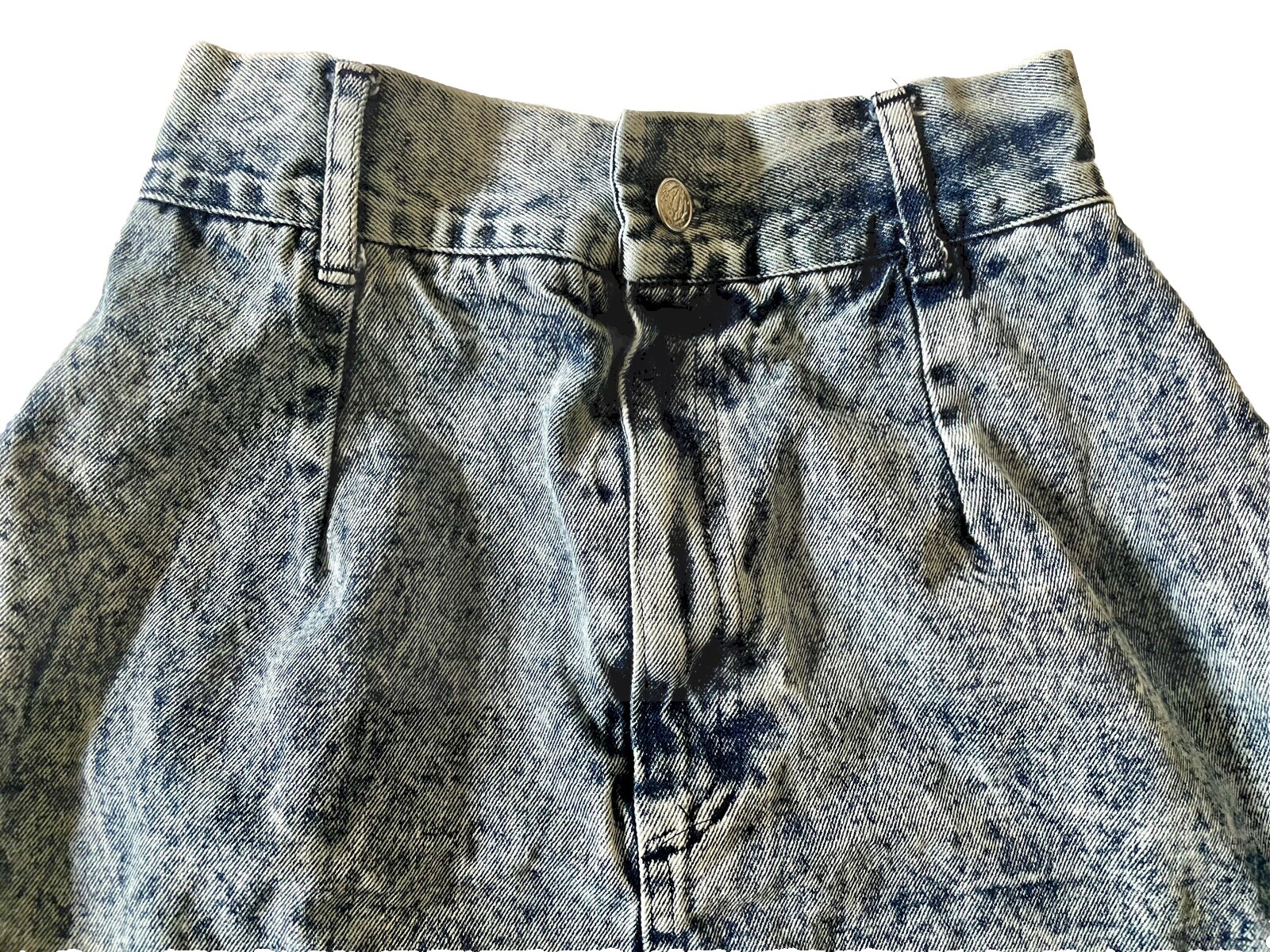 Vintage 80s Stonewahsed Denim Skirt Women’s 7 KAYO of CA Acid Wash Jean Go West