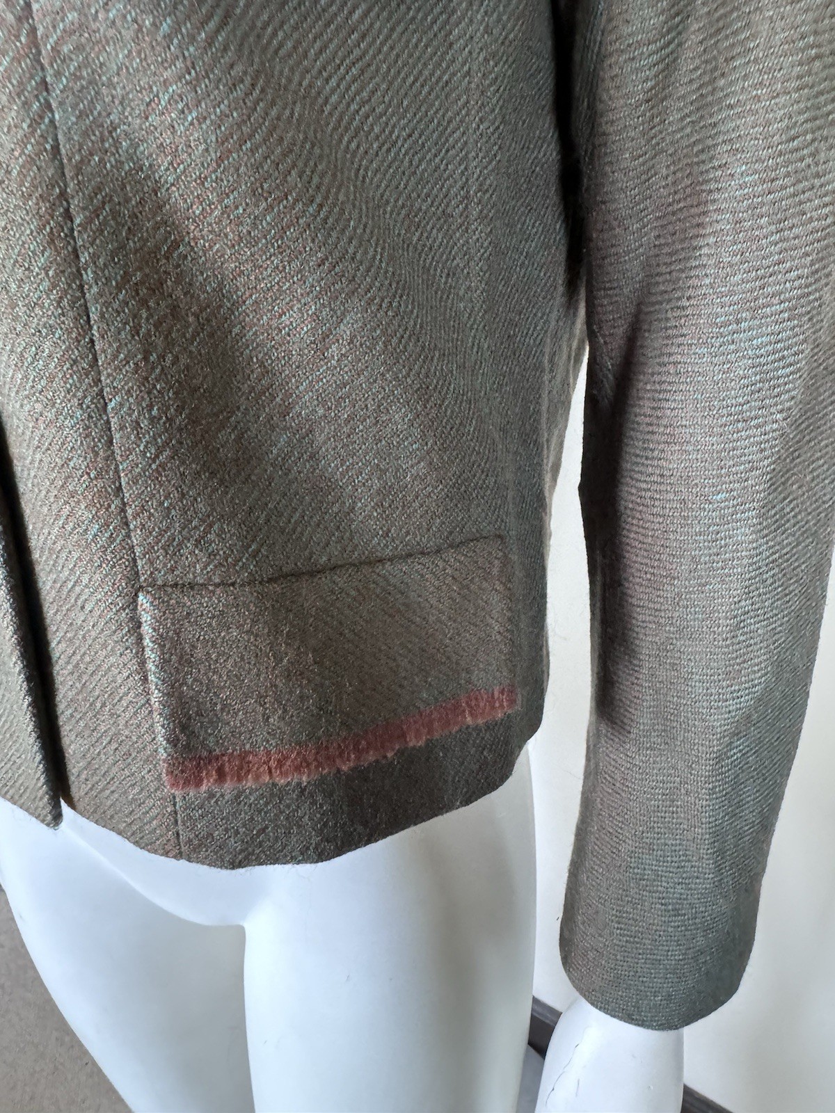 VTG 40s/50s Women’s Hyde Park Drum Tweed Jacket Back Bow Mid Century Retro Chic