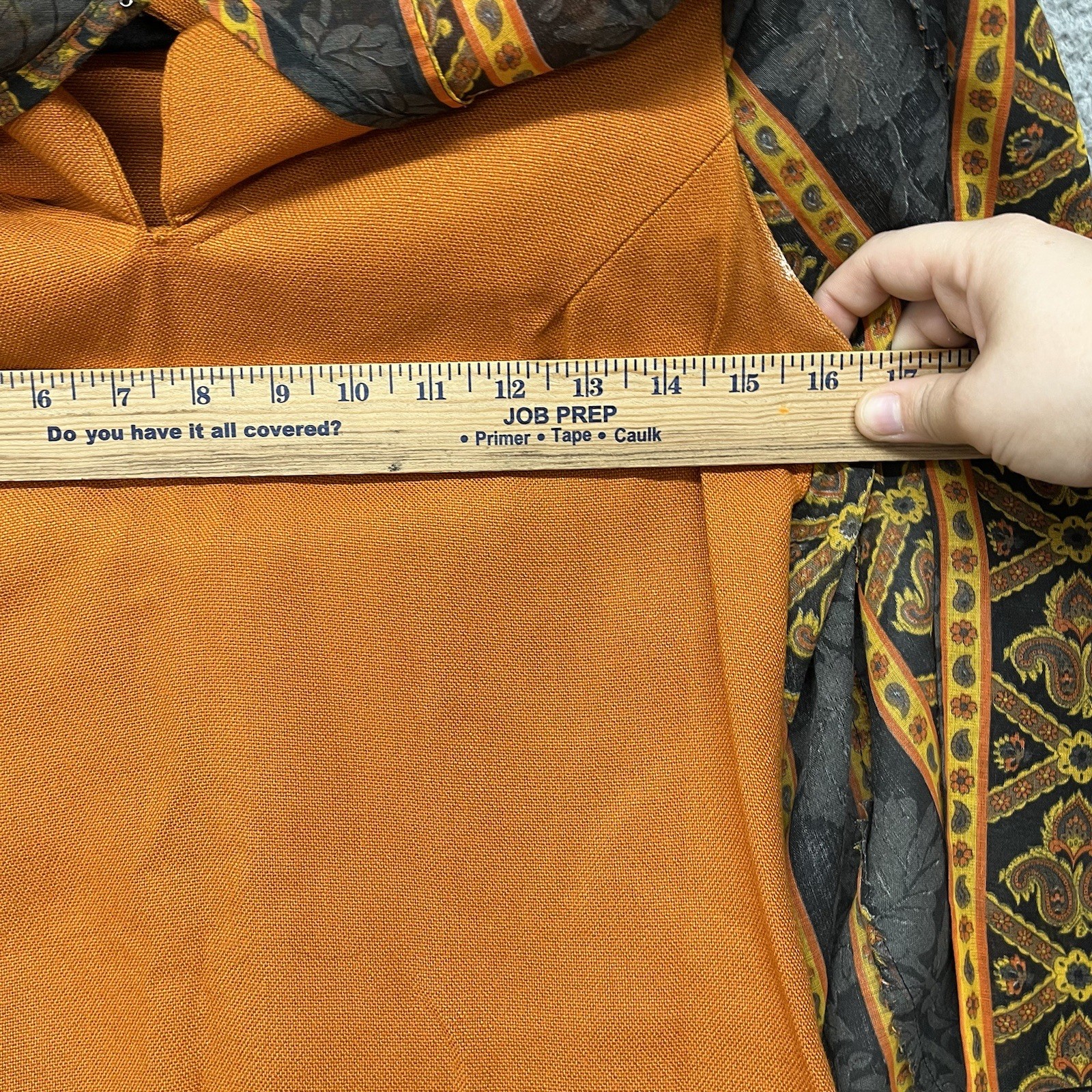 60s Jody Of California Dress Paisley Oversized Dagger Collar Hippie Flowerchild