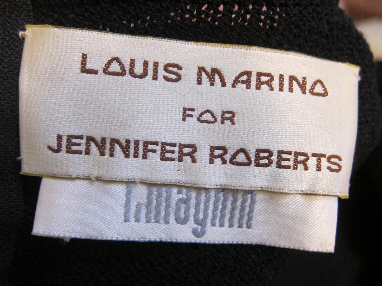 80’s Jennifer Roberts Louis Marino Black Knit Dress w/Rhinestones Made USA Sz 12