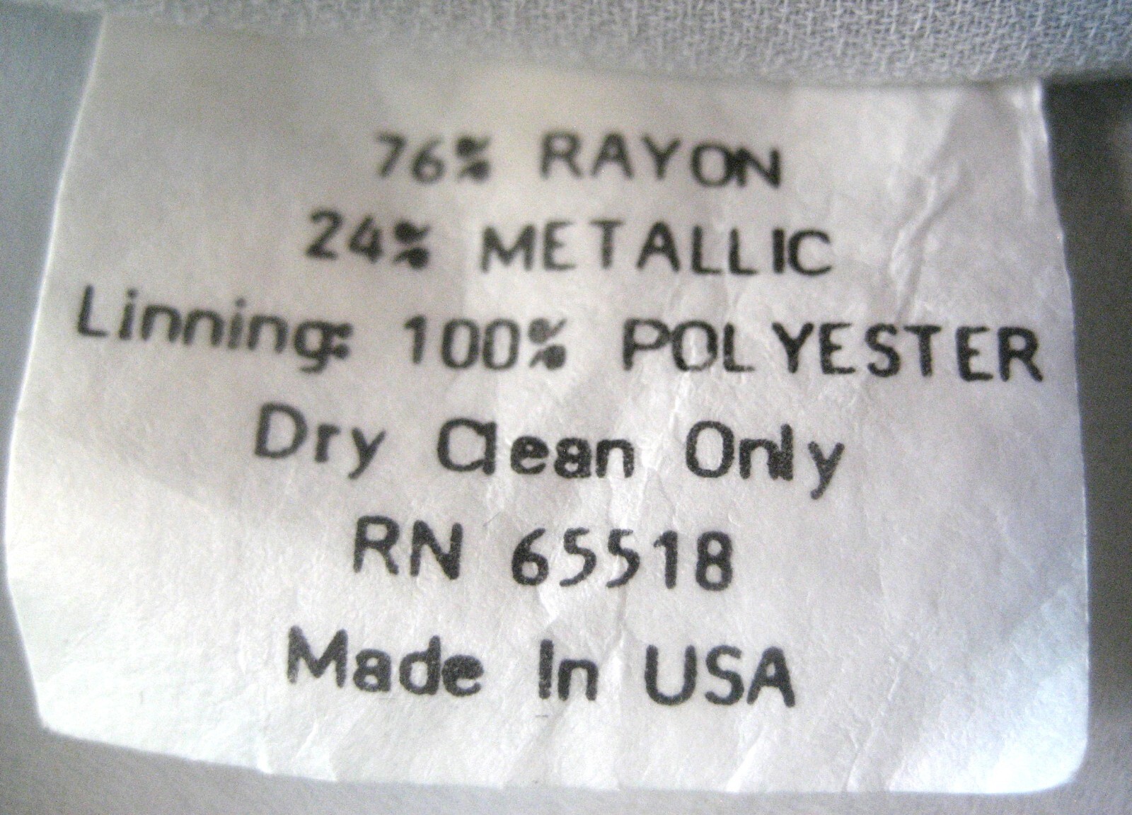 Vintage 1980s Petra Dress Light Grey w/ Silver, Gold, Pink Metallic Threads