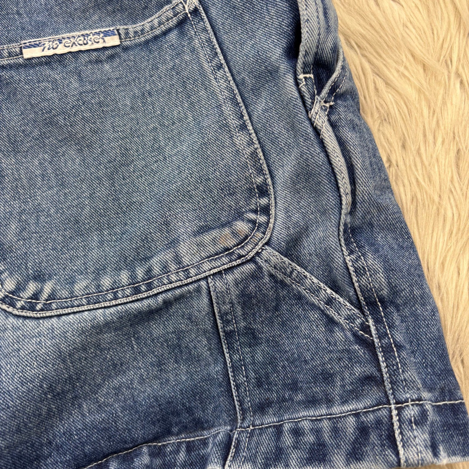 Vintage 90’s No Excuses Jeans Women’s M Denim Short Overalls Shortalls Western