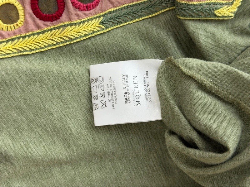 Vintage Alexander McQueen S/S2005 Green Mirror Work Top