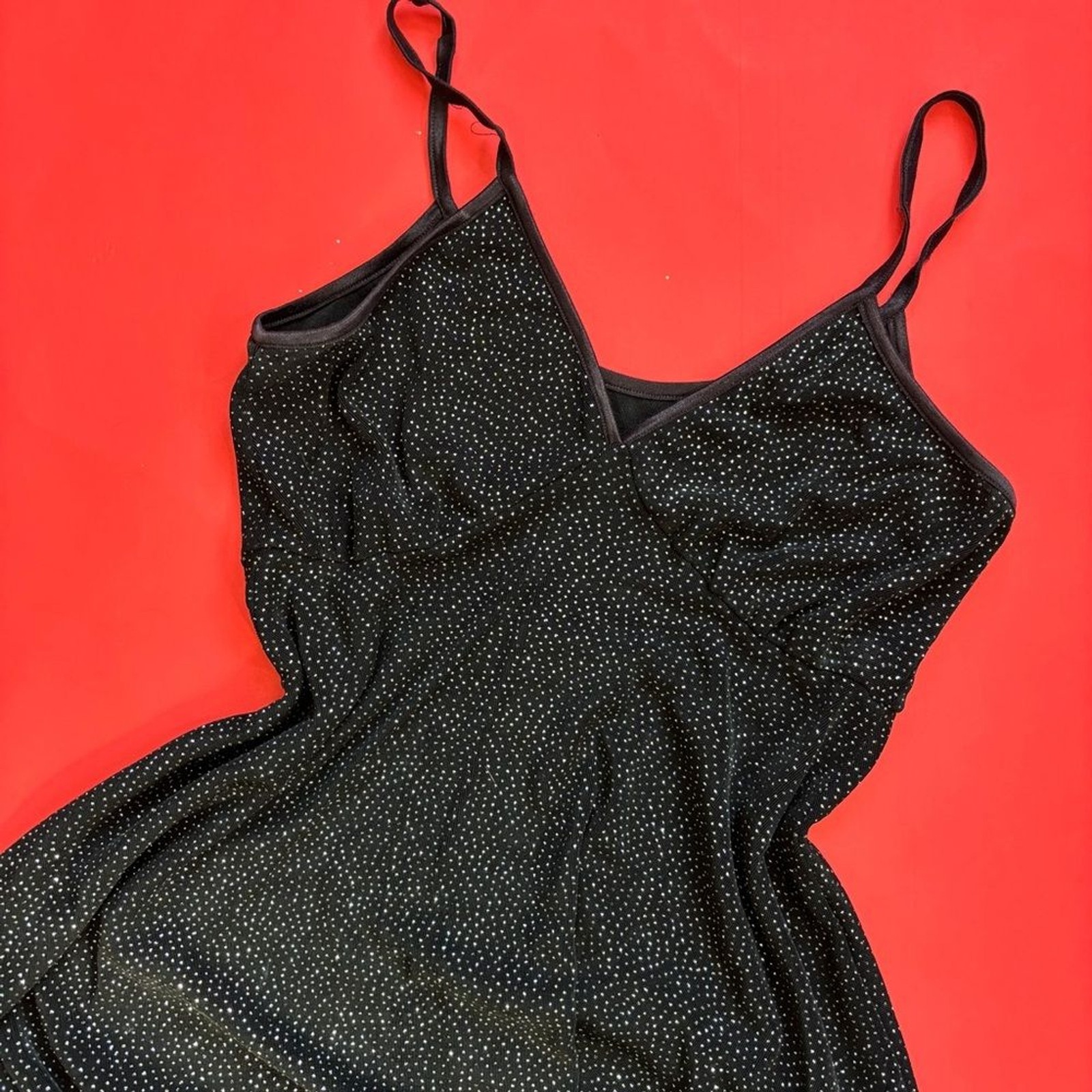Vintage 90s Roberta Black and Silver Sparkle Mini Cocktail Dress Size Small
