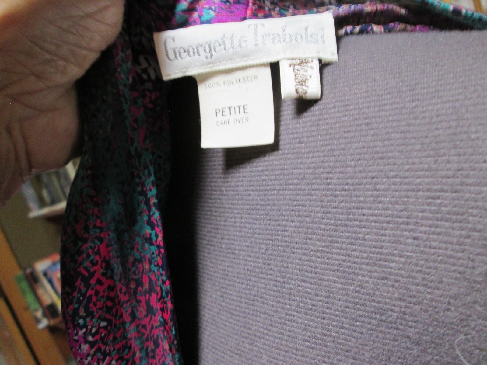 Vintage Georgette Trabolsi Neiman Marcus Wrap Robe Size Petite small Union made