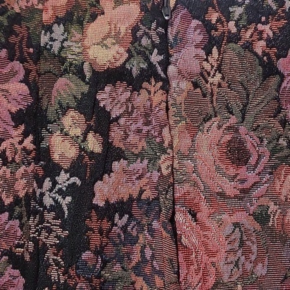 THE LIMITED Vintage 80s Floral Tapestry Midi Skirt Size 2