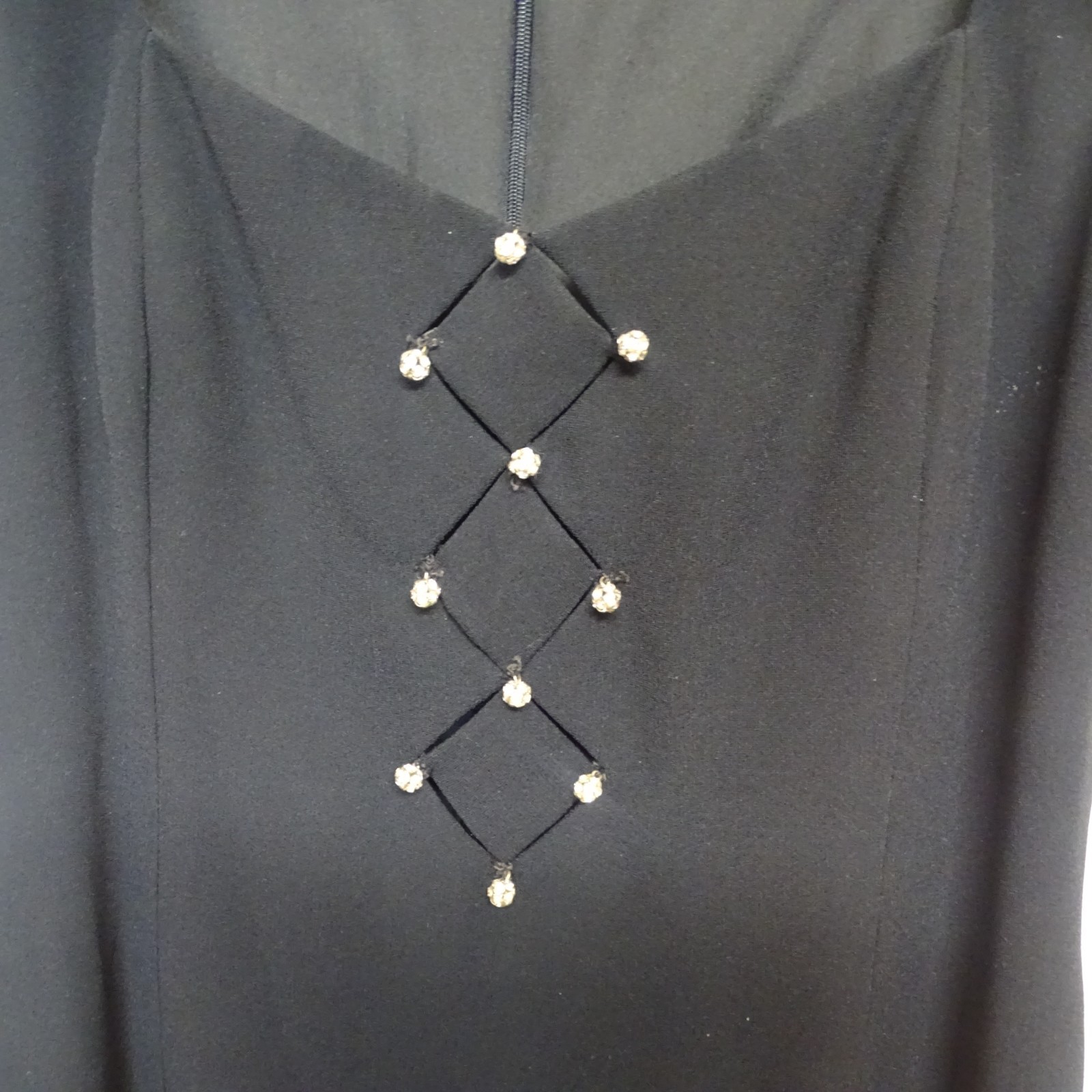 Vintage Travilla Cocktail Dress Black Size 10