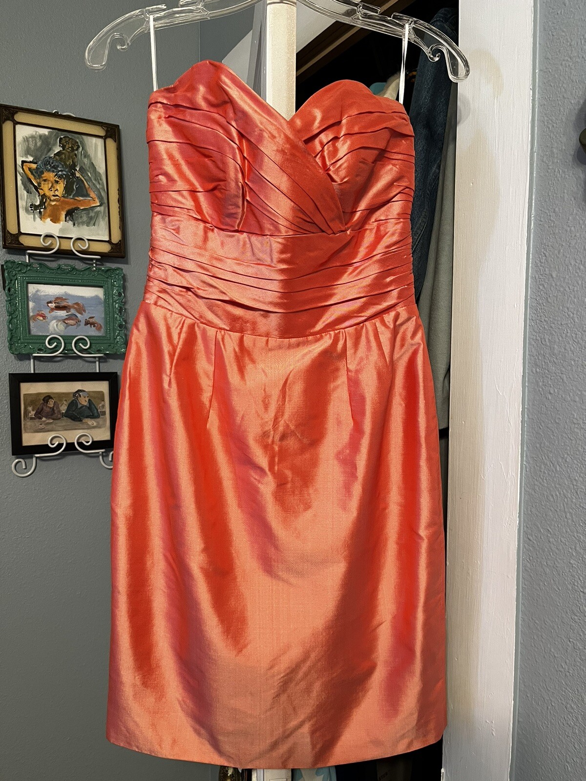 Vintage Catherine Regehr 2 Piece Silk Strapless Dress With Jacket
