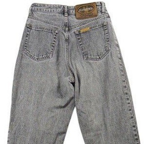 Vintage Edwin Jeans Gray Acid Wash High Rise Tapered Mom Jeans Made in Japan 26