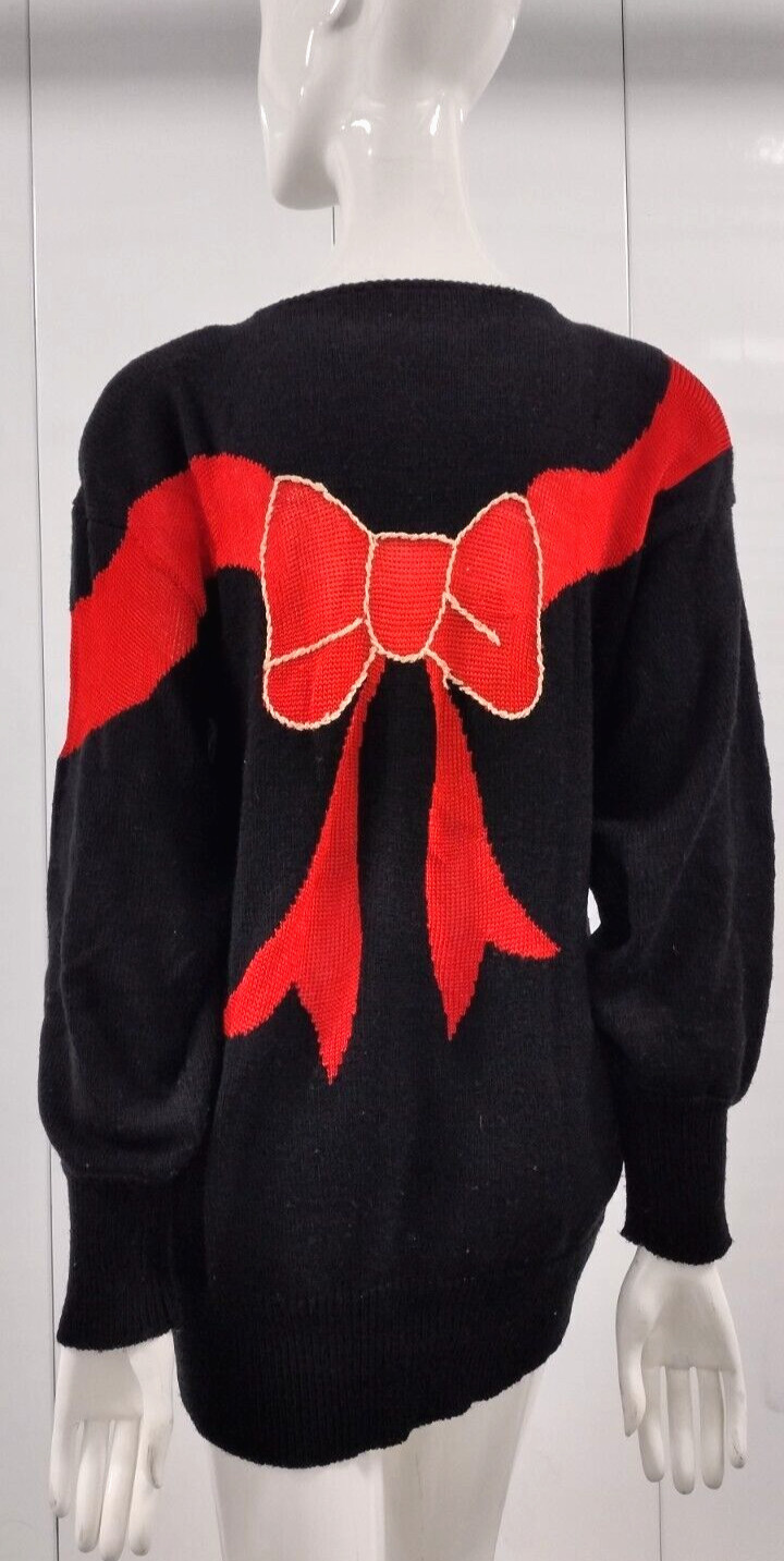 Luxe Sweater Maurada 1980s Fashion Flapper Couture Girls RETRO 1930s M/L Boxy