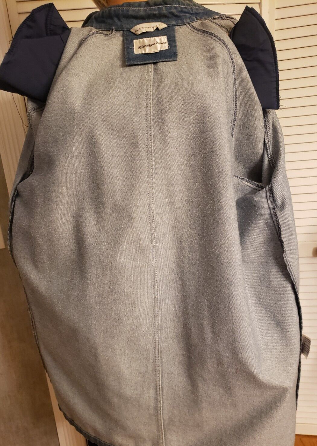 Vintage Carriage Court Casual Denim Coat Jacket made in Hong Kong Sz L