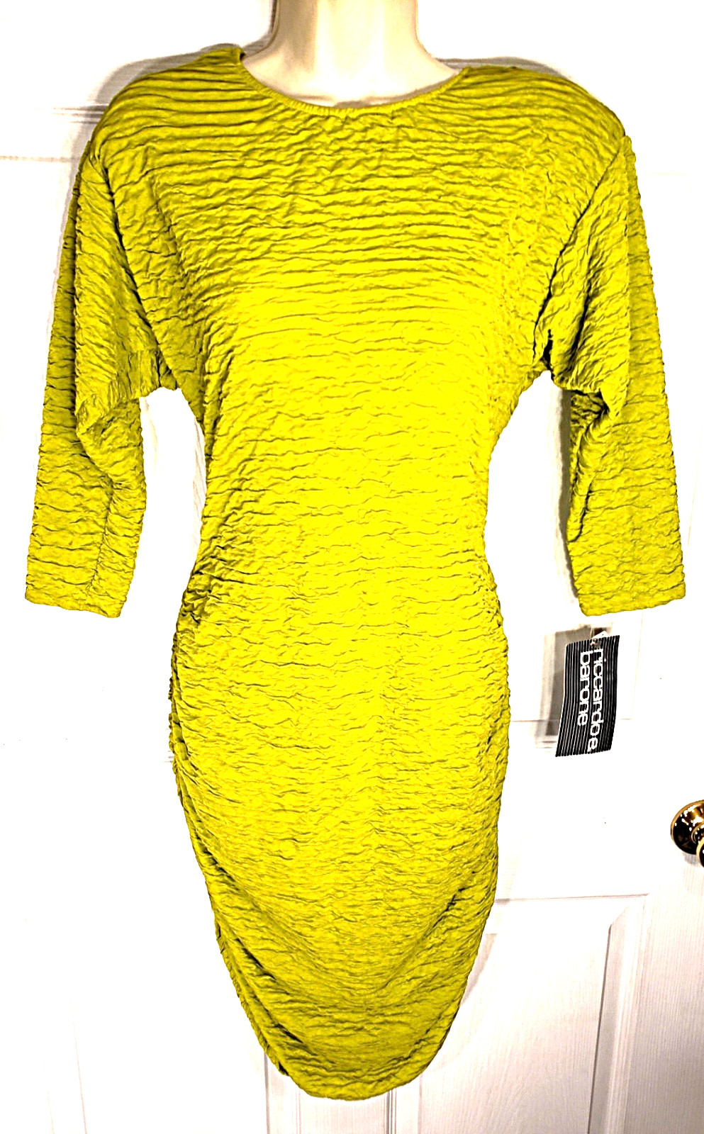 Riccardo Barone Body Con Dress Keyhole Back & Bow 1990s w/Tags Women’s M