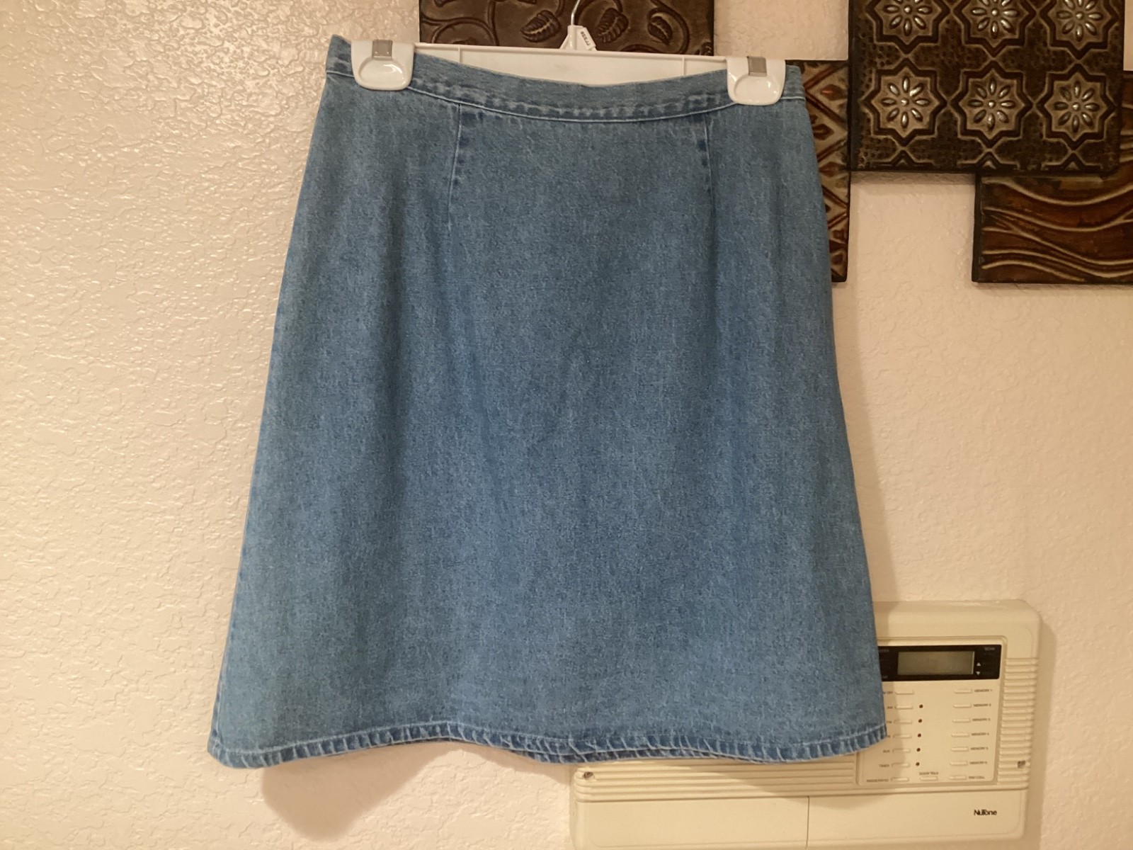 Vtg 1980s Kayo California Denim Skirt 100% Cotton USA Made 28”W 21”L Size 10
