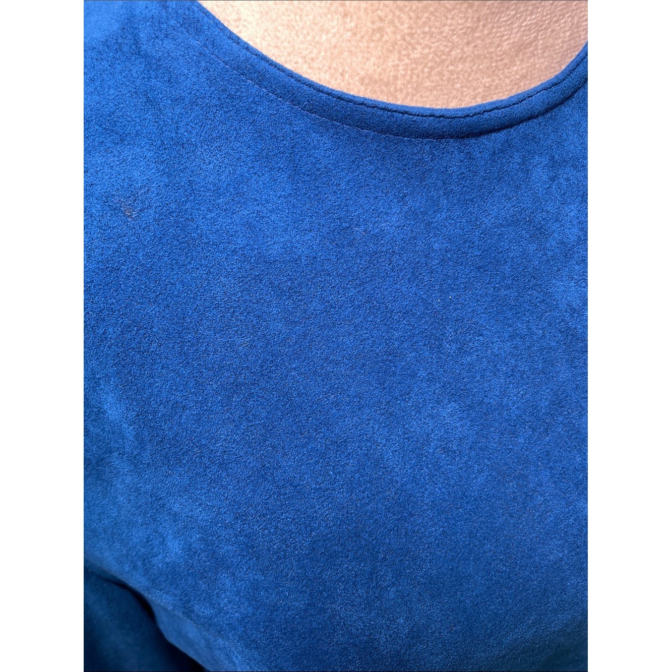 Vtg Count Romi LTD Ultrasuede Dress 80s Cobalt Royal Blue Midi Size 10