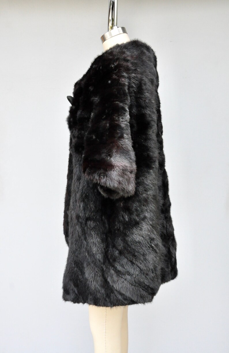 MINK Fur Jacket Coat Cape 30s 40s Mid Century Fur Pin Up Rockabilly Elegant OS