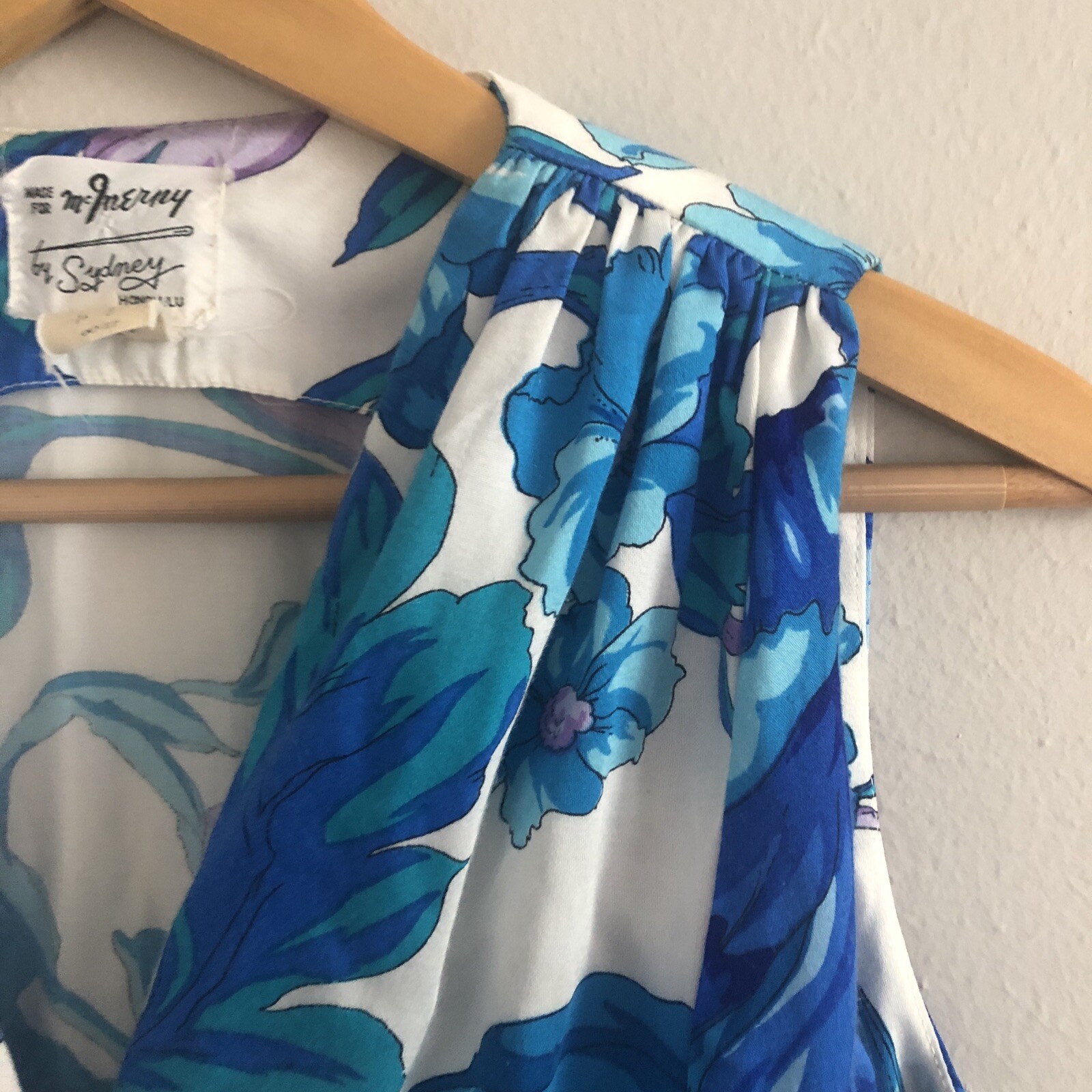 Vintage 60s 70s McInerny by Sydney Honolulu Hawaiian Maxi Dress Size 8 Small