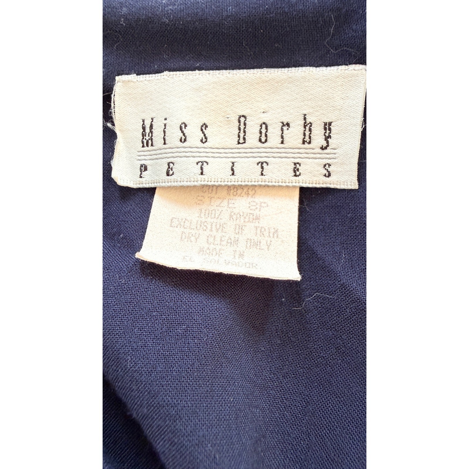 Navy Blue Sailor VTG Dress Crest Buttons 8P Nautical Rockabilly 80s does 40s