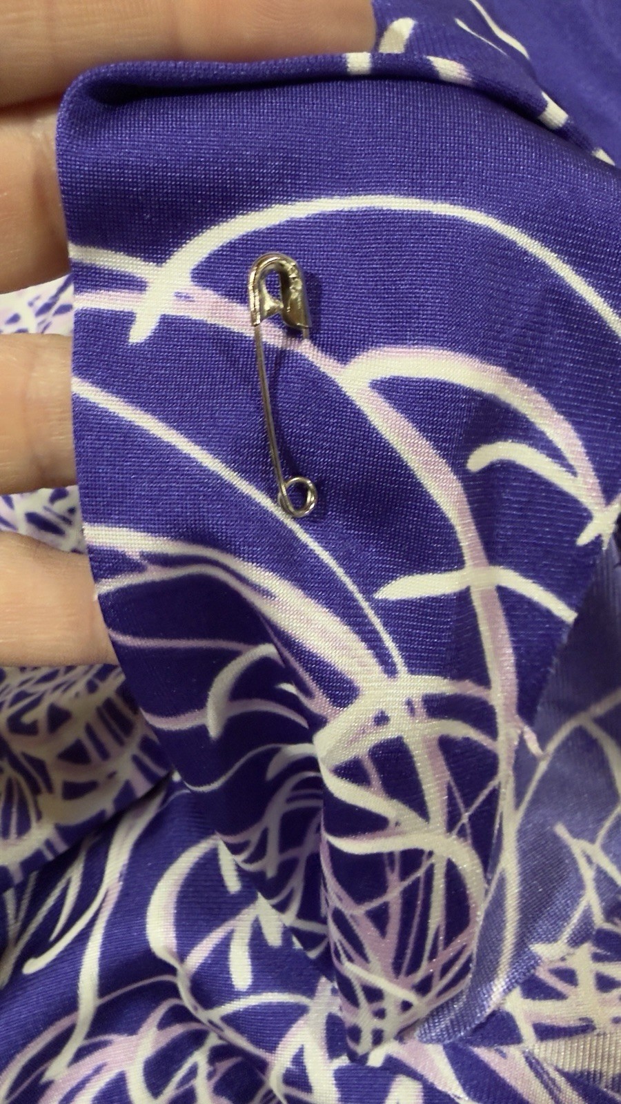 Vintage Liberty House By Kyomi Hawaii Maxi Dress M Purple w Frog Button Closures