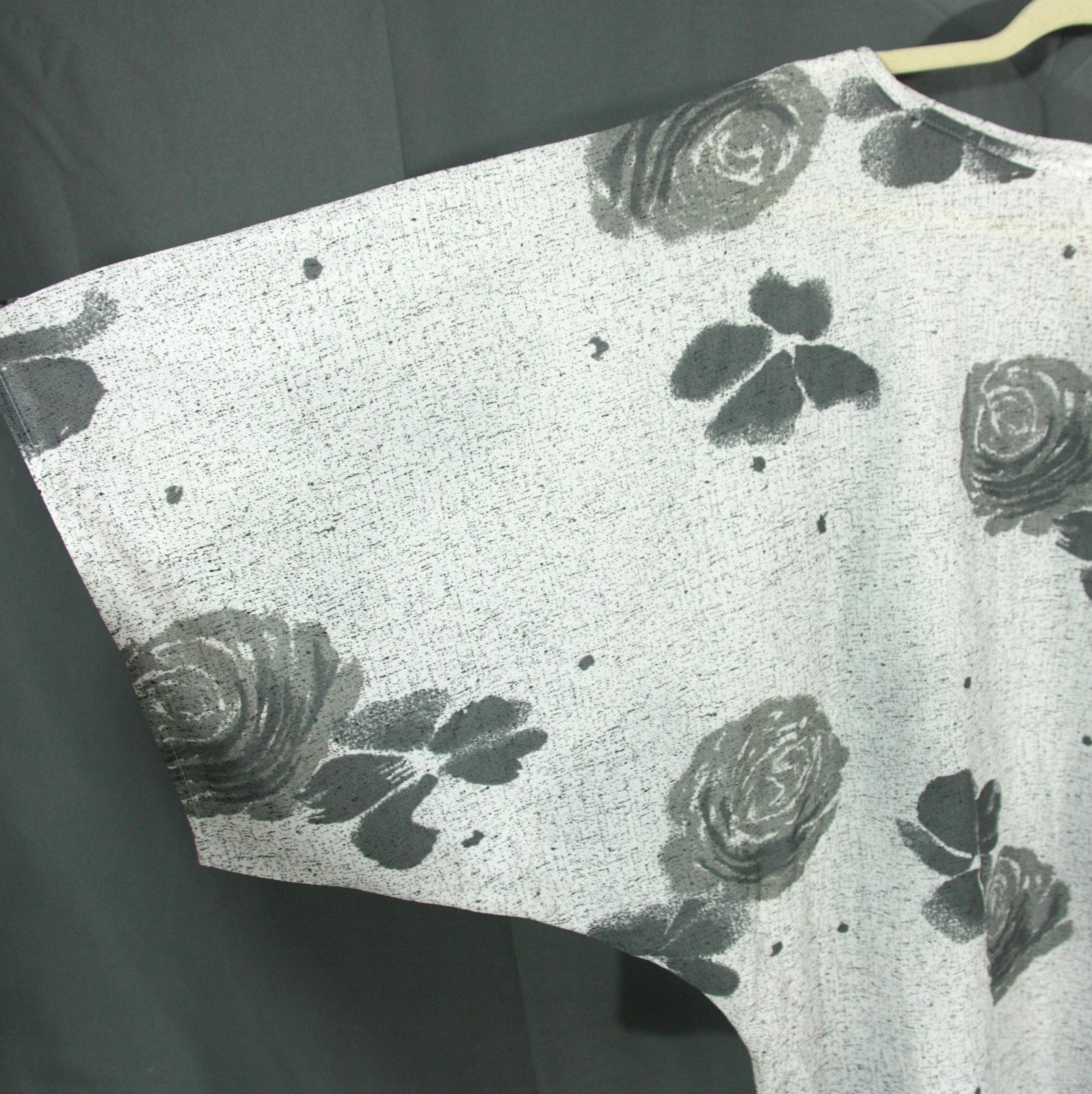 Vintage Unworn w Tags Maggie Sweet Floral Batwing Tie Tunic Blouse Top M 1980s