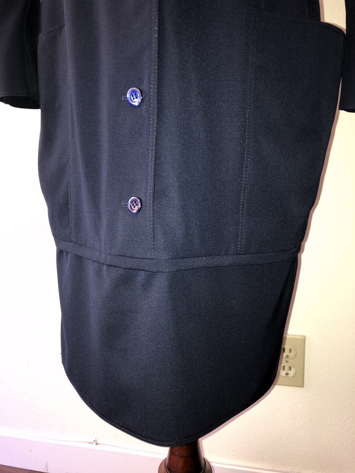 Vintage ’80s Emanuel Ungaro Parallele Avant Garde Midi Dress Shift Pockets Large