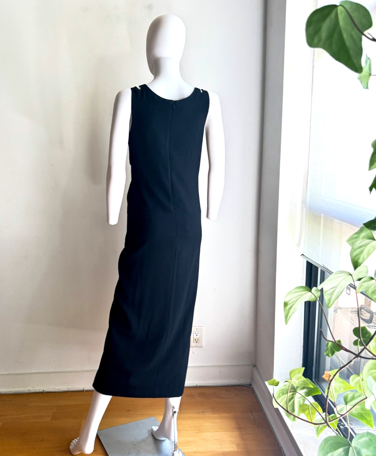 Vintage 90s Black Gold Accents 90s Designer Inspired Gown 6