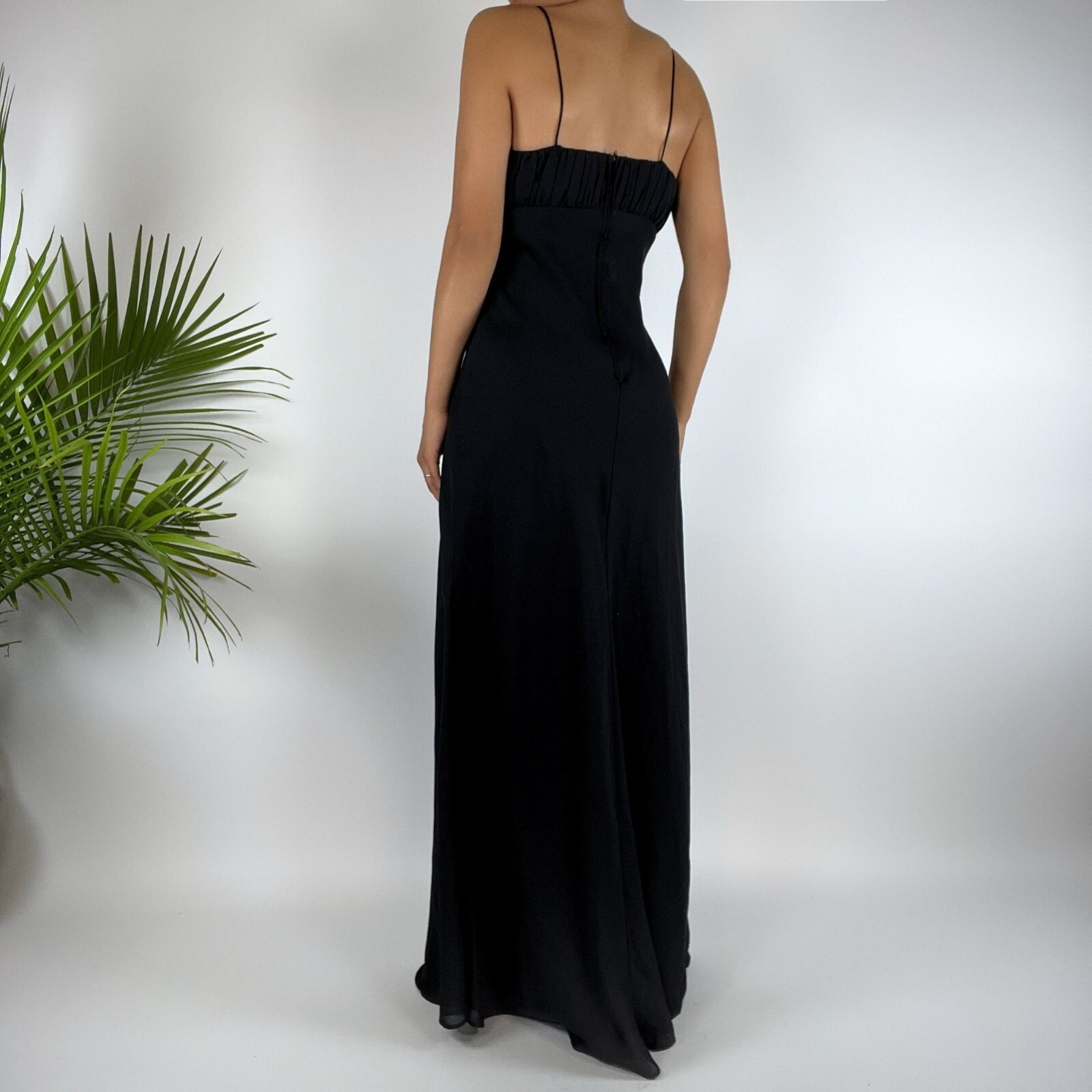 Vintage 90s Grunge Vampy Strappy Maxi Evening Dress / Size: Fits like a S-M
