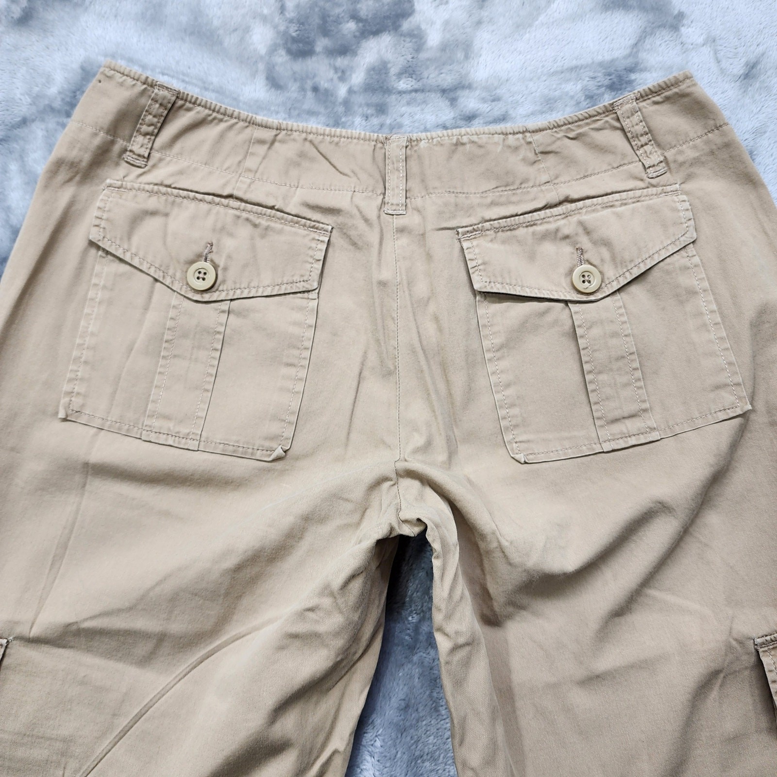 Vintage Envision Studio Pants Womens 8 Tan Mid Rise Straight Leg Cargo Casual