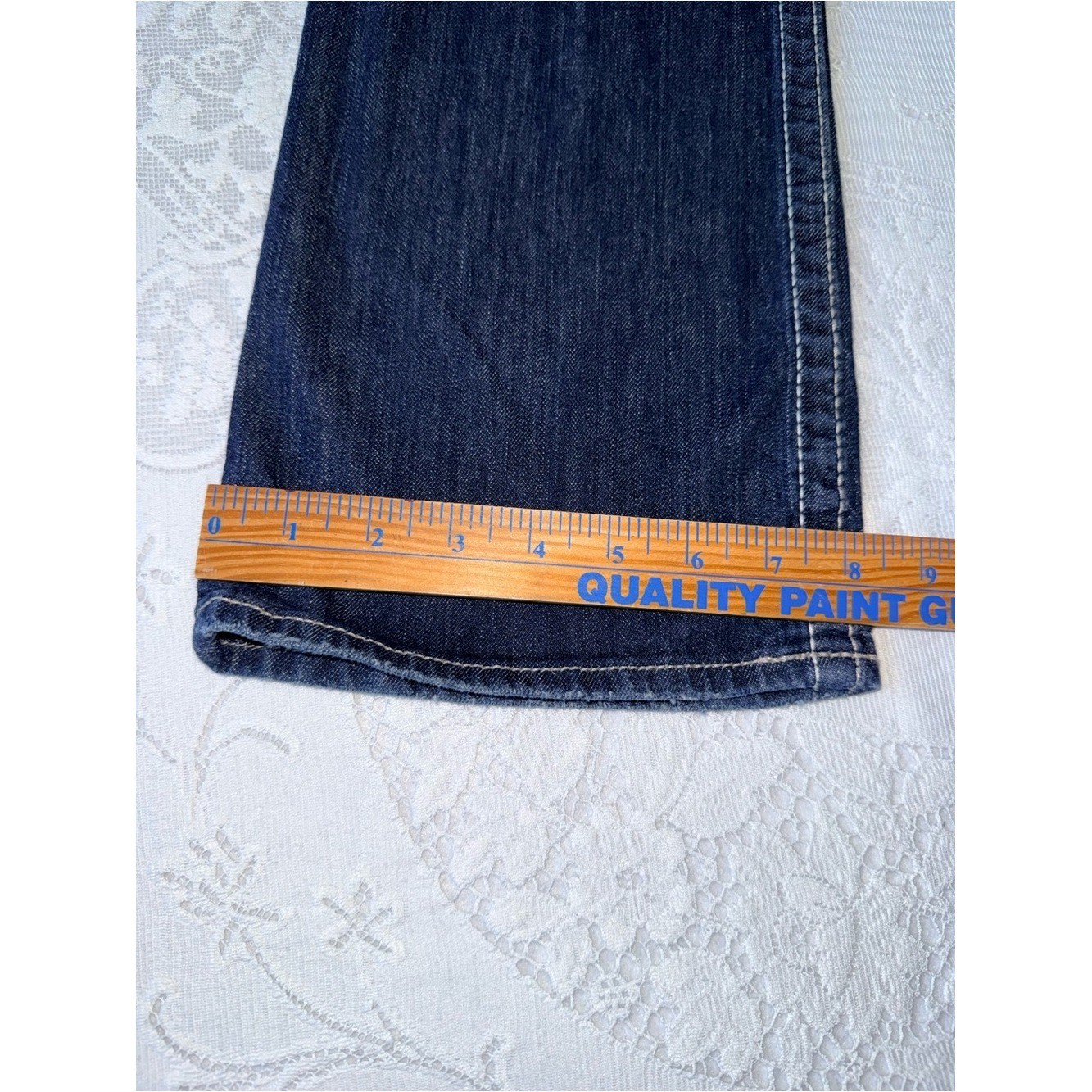 Big Star Maddie Boot Mid Rise Fit Jeans Size 28L Thick Stitch Distressed Y2K