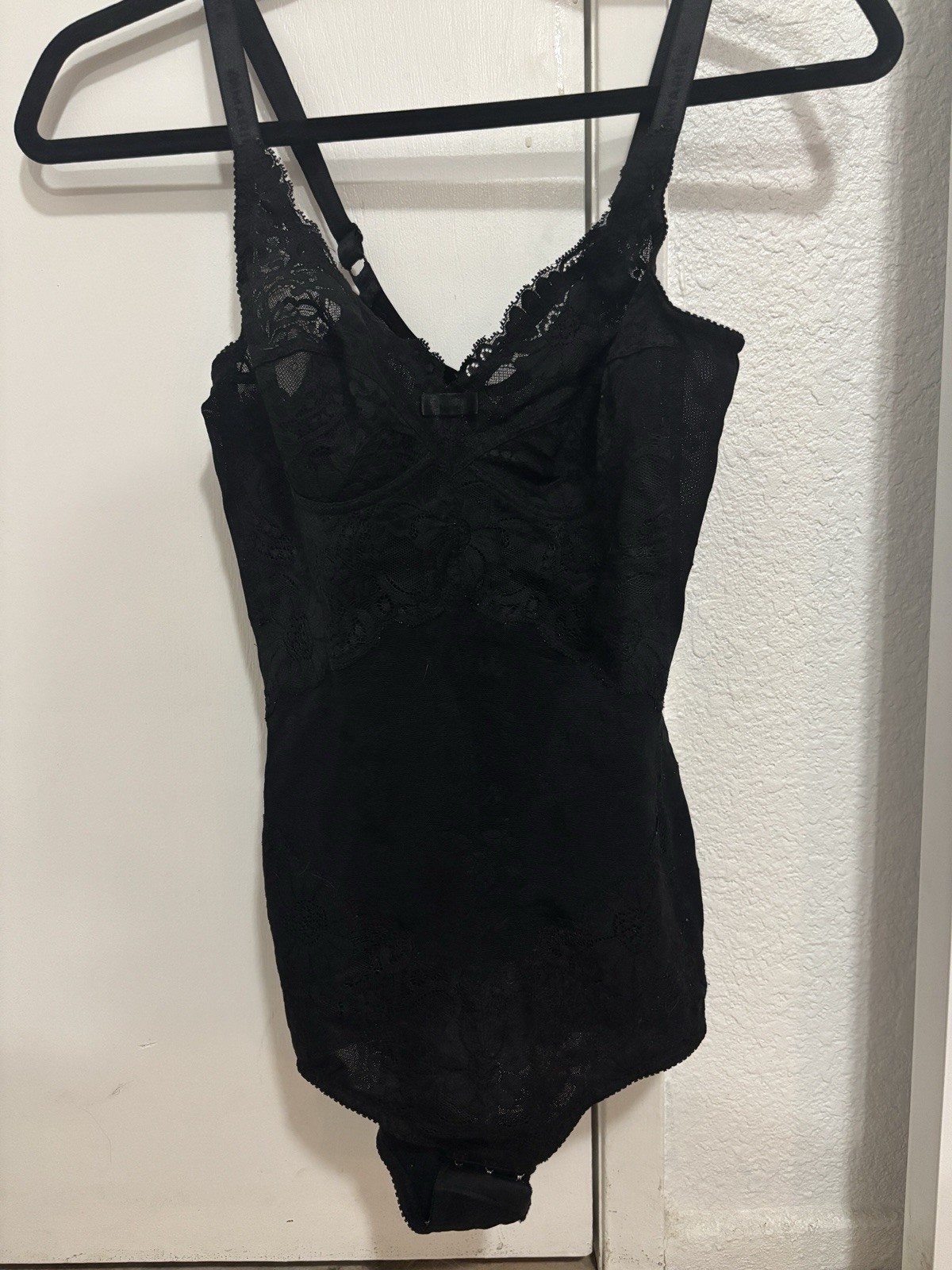 Vintage Mariee Black Lace Shapewear Bodysuit Teddy S/M NWOT 90’s