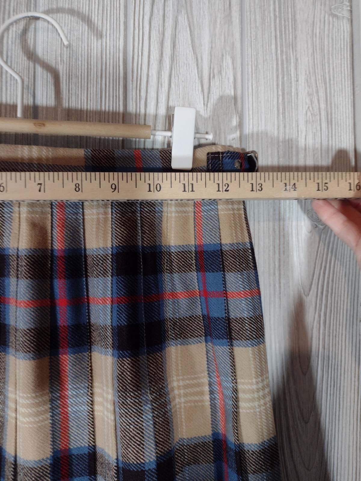 Vintage James Dalgliesh Wool Tartan Plaid Scottish Kilt Skirt UK 12 US 8 Preppy