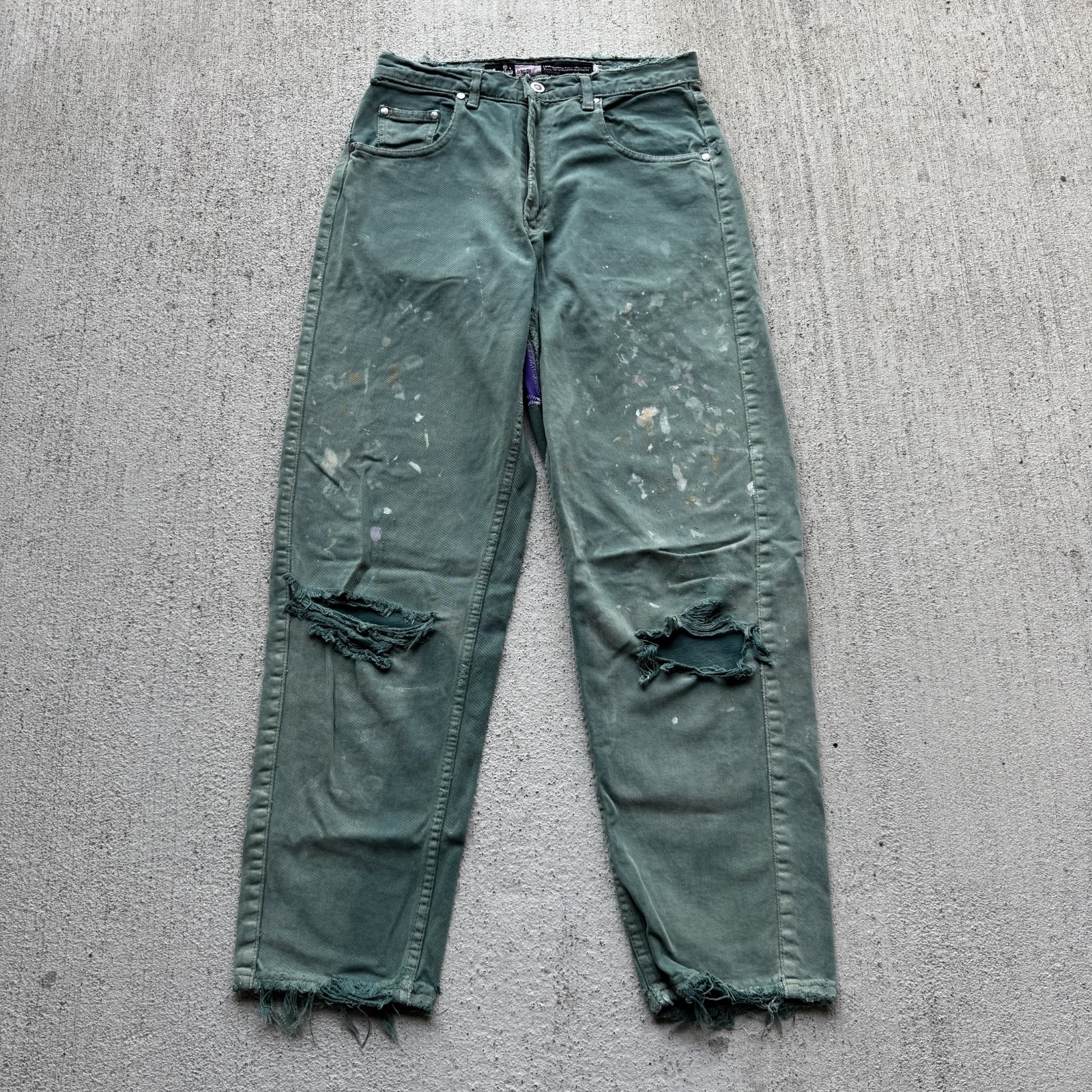 Y2K Levi’s Silver Tab Baggy Vintage Repaired Patchwork Painter Jeans 29×29