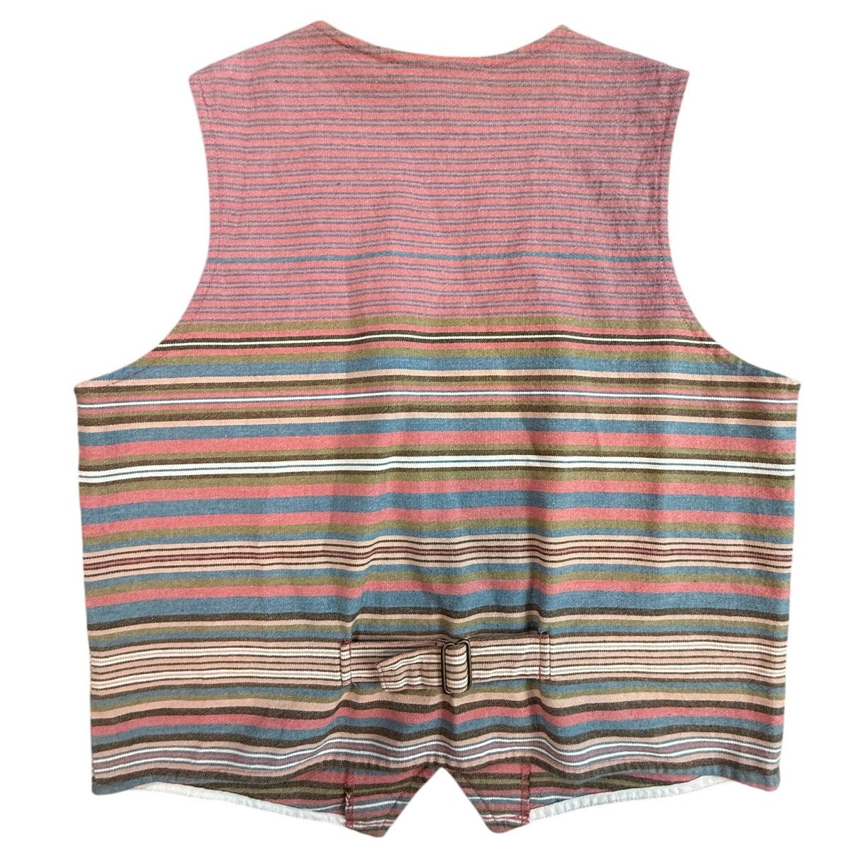 Vintage Rare Cambridge Clothing Company Multicolor Striped Vest Size L