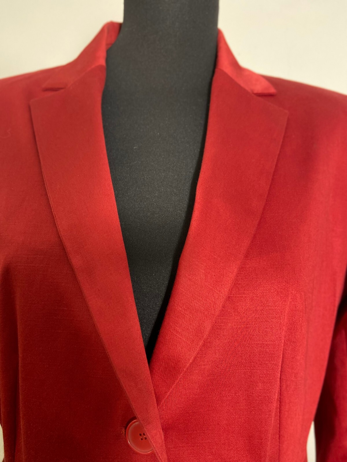 Womens Vintage 90s blazer by Max&Co | Stunning Red cotton and linen Blazer