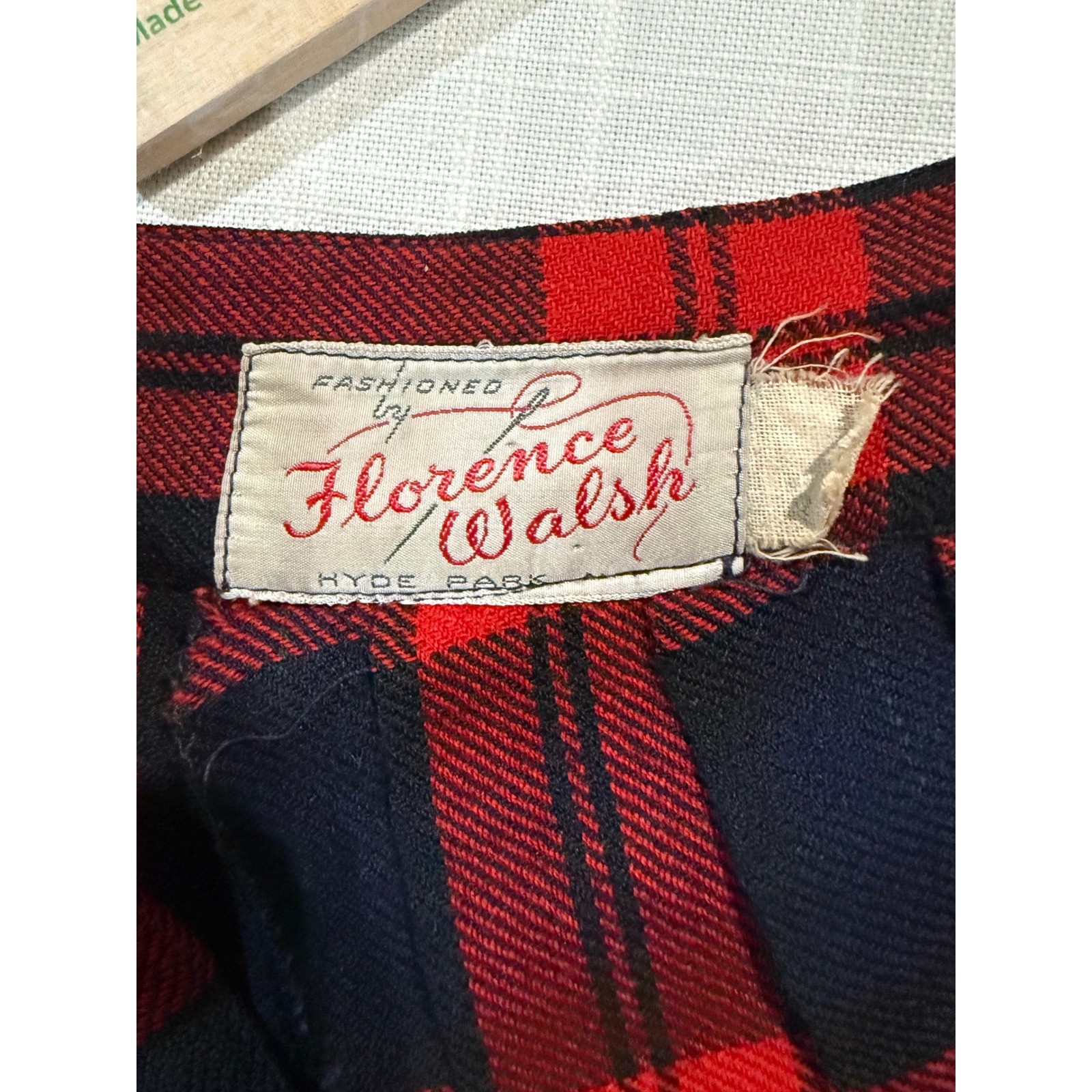 Vintage Abercrombie & Fitch Florence Walsh Plaid Fringe Kilt Skort Red