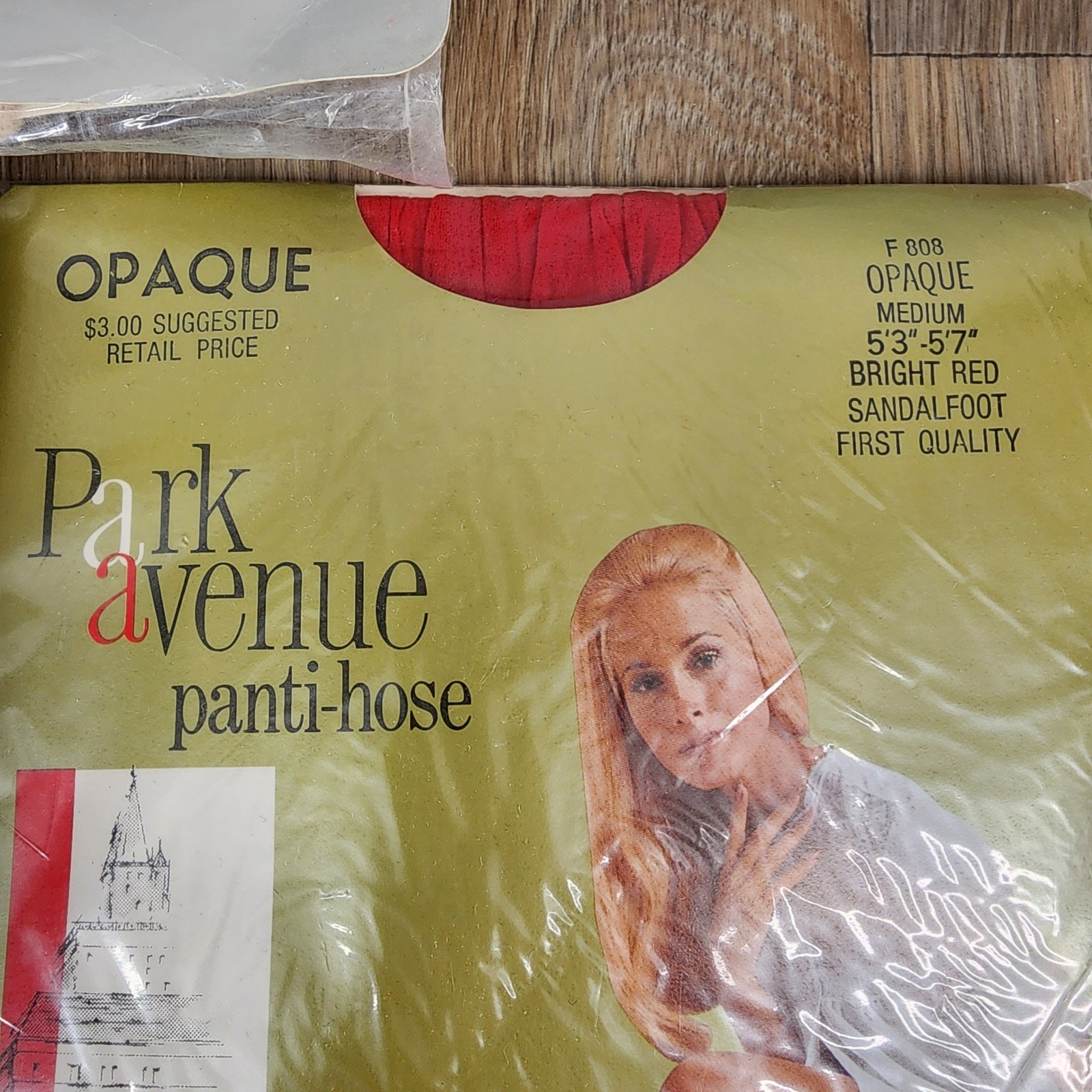 Vintage Park Avenue Pantyhose Lot 5 Prs Opaque Sheer Navy Red Grey Burgundy Bone