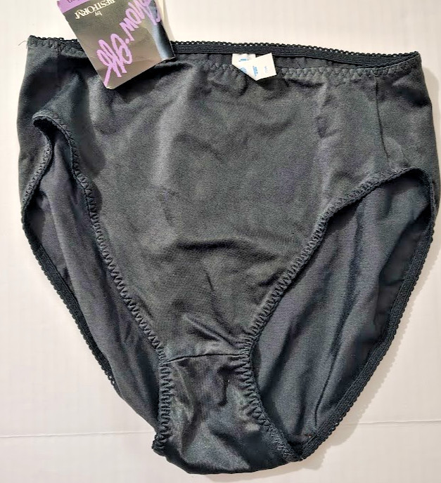 Vtg 80s NOS Bestform Flirtation Show Off Lycra Black Panties Brief High Waist 7