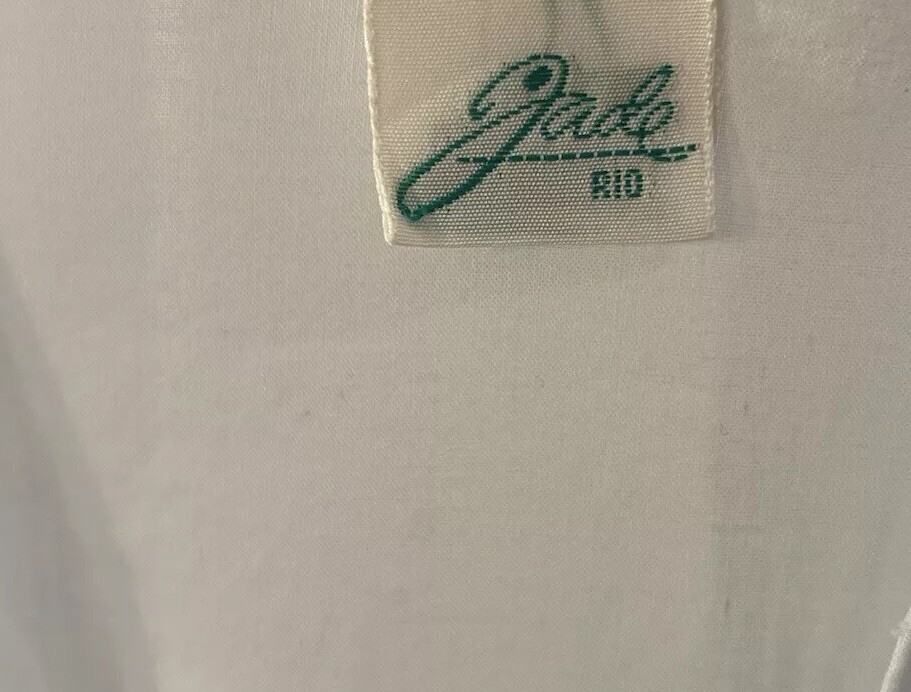 Vintage Jade Rio Women’s Size 42 (S) Blue Cotton – Embroidered, Lace Short Robe
