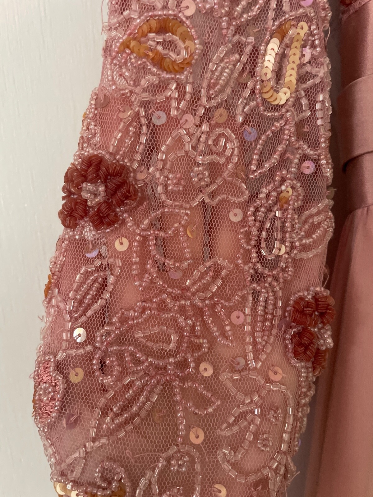 Naeem Khaan Riazee Vintage Beaded Long Gown Dress 8