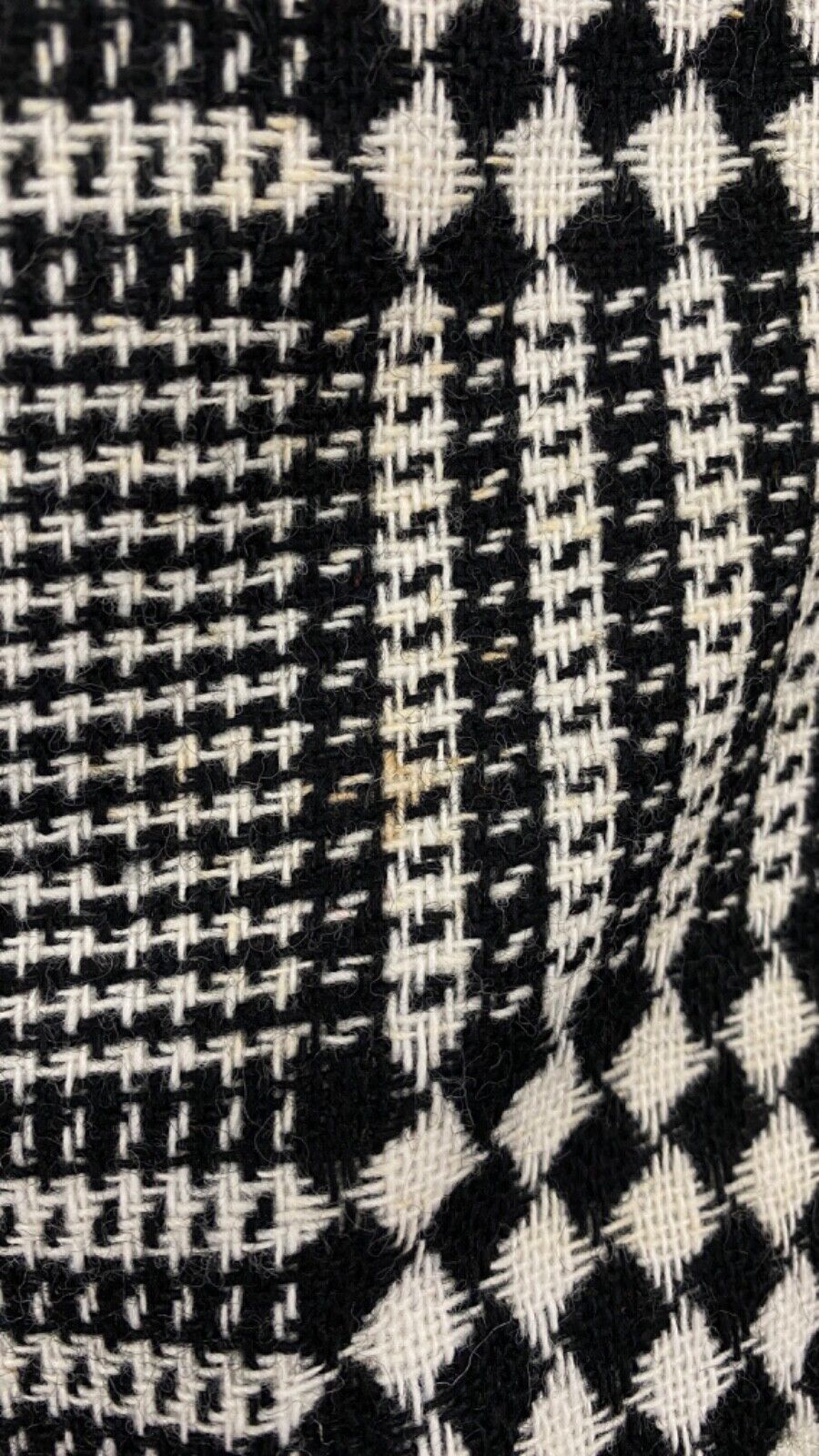 Vintage 1970s black white plaid gaucho pants, wide leg palazzo capri corset tie