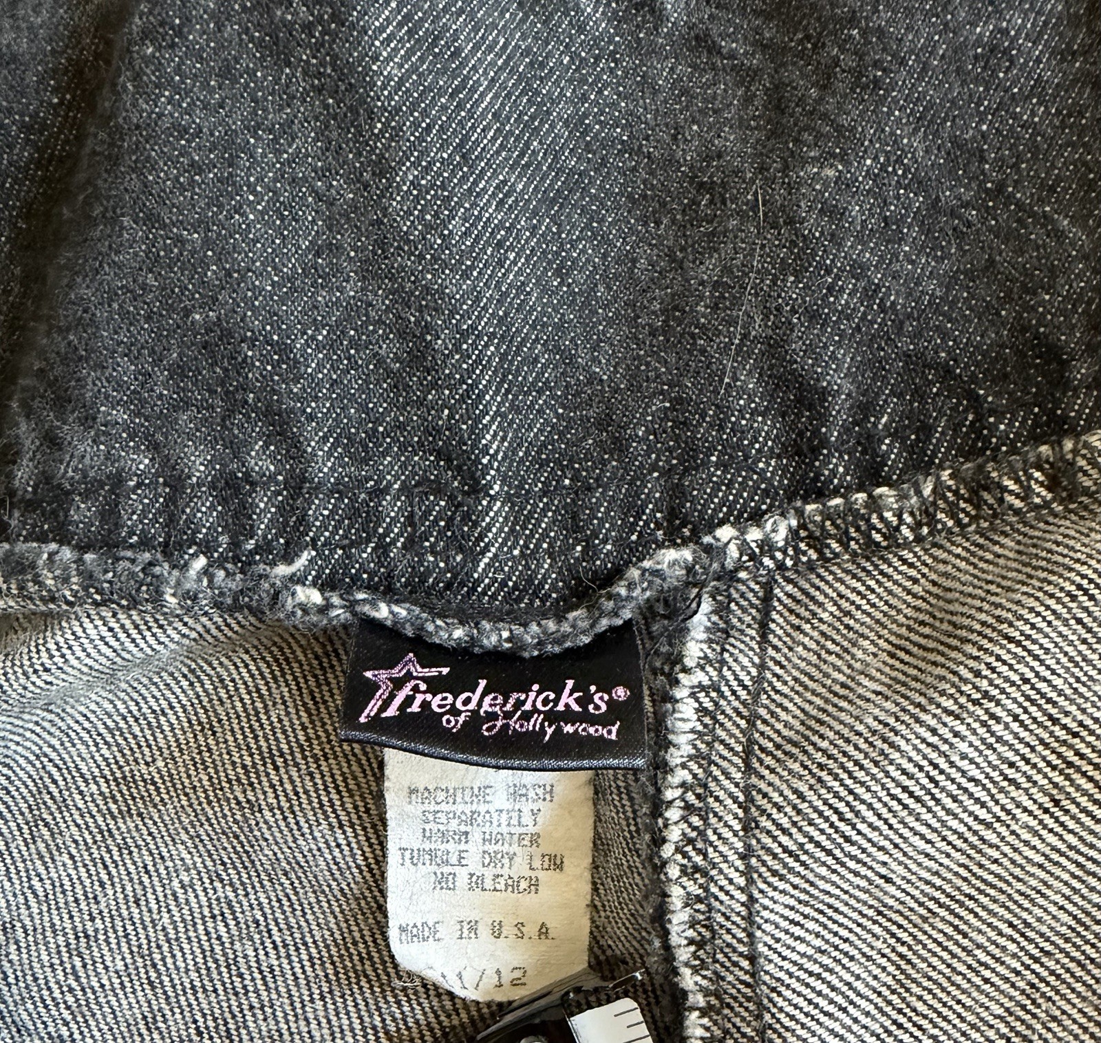 Vtg Fredericks 80’s Denim Suspender Overall Women’s High Waist Jeans Black 11/12
