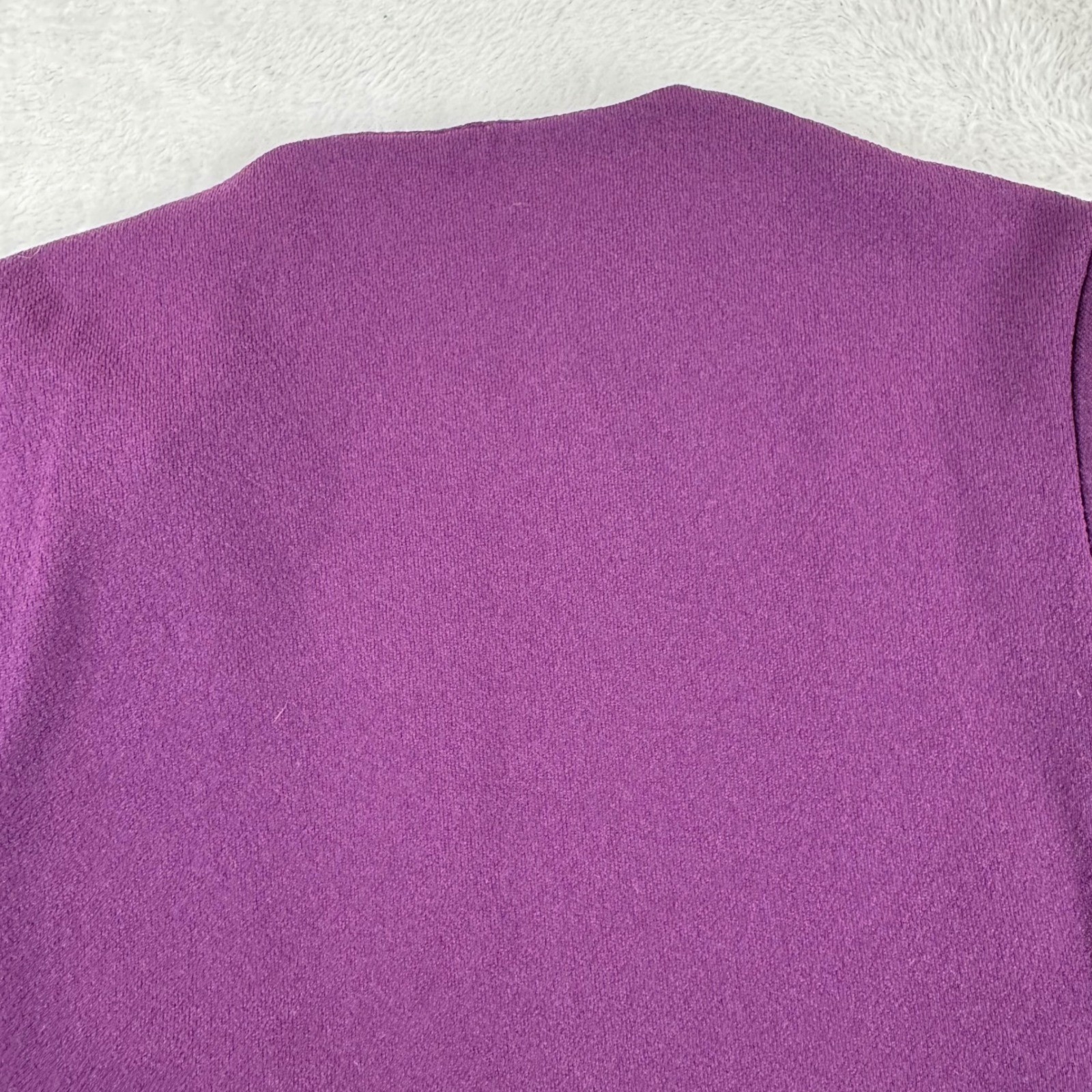 VINTAGE Lady Blair Cardigan Vest Set Womens 7 Purple 70s ILGWU Contrast Stitch