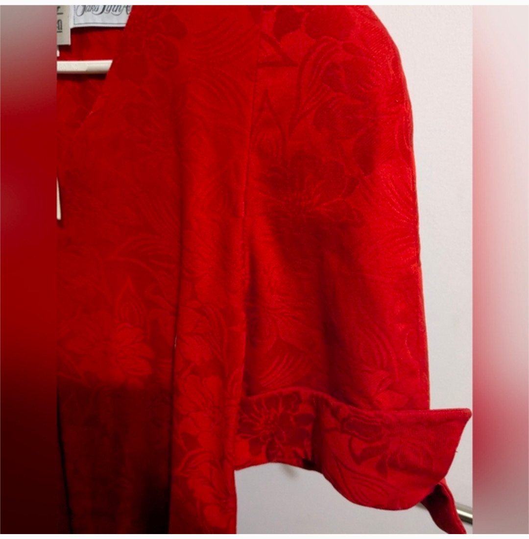 Constance Saunders Vintage For Richard Warren Red Button-Down Dress