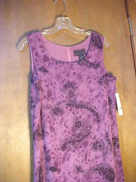 NWT-2pc Laura Scott Ladies Rose Colored Sleeveless Dress w/Jacket-Size M/L