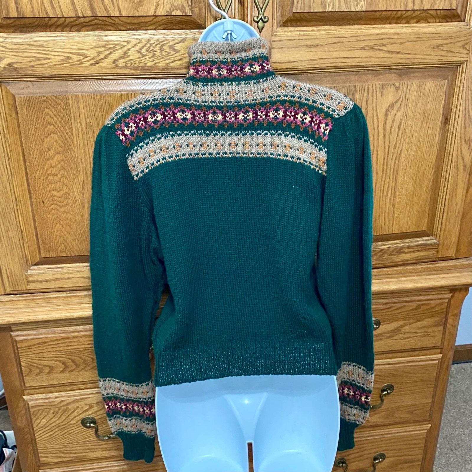 Ralph Lauren 80s VTG Hand Knit Great Britain 100% Wool Fair Isle Sweater M RARE