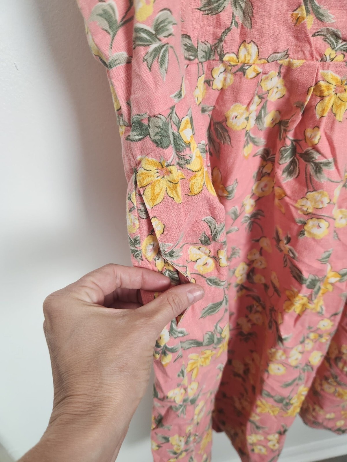 Bryn Connelly Women’s Sz. P12 Floral Tank Midi Linen Blend Dress