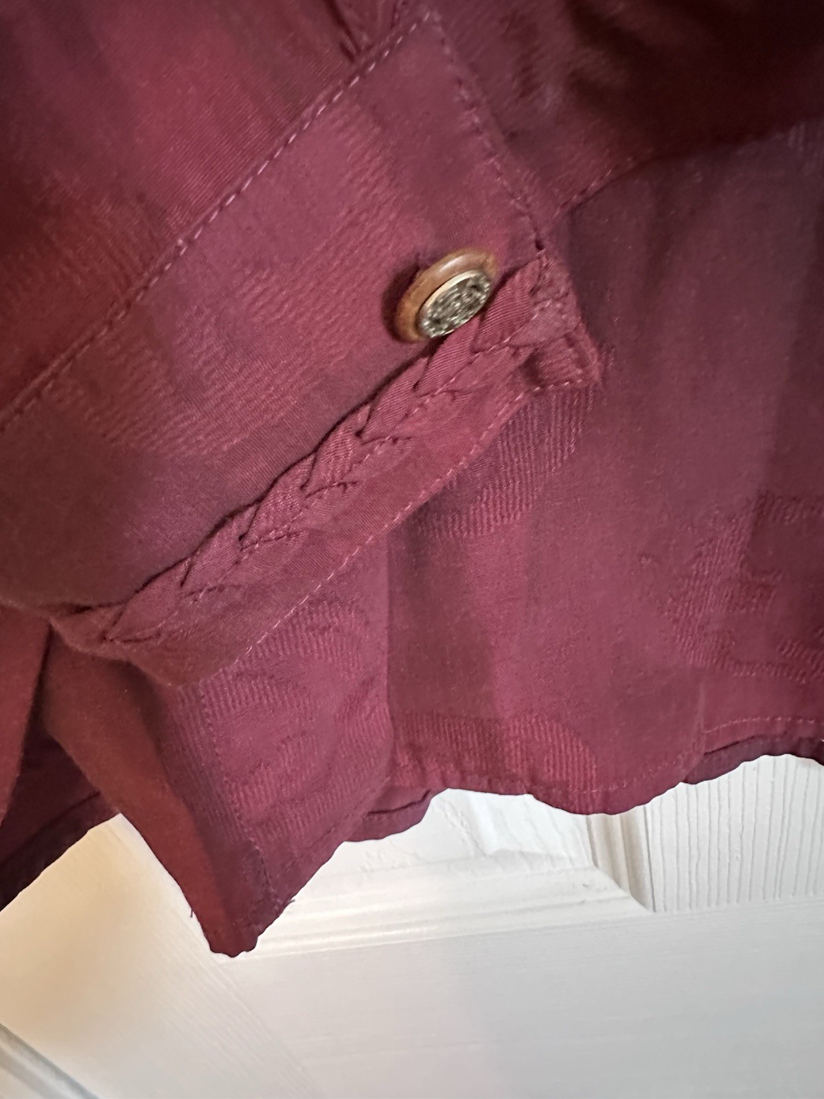 Vtg 80s/90s Marsha Brander for Componix Burgundy Blouse Top