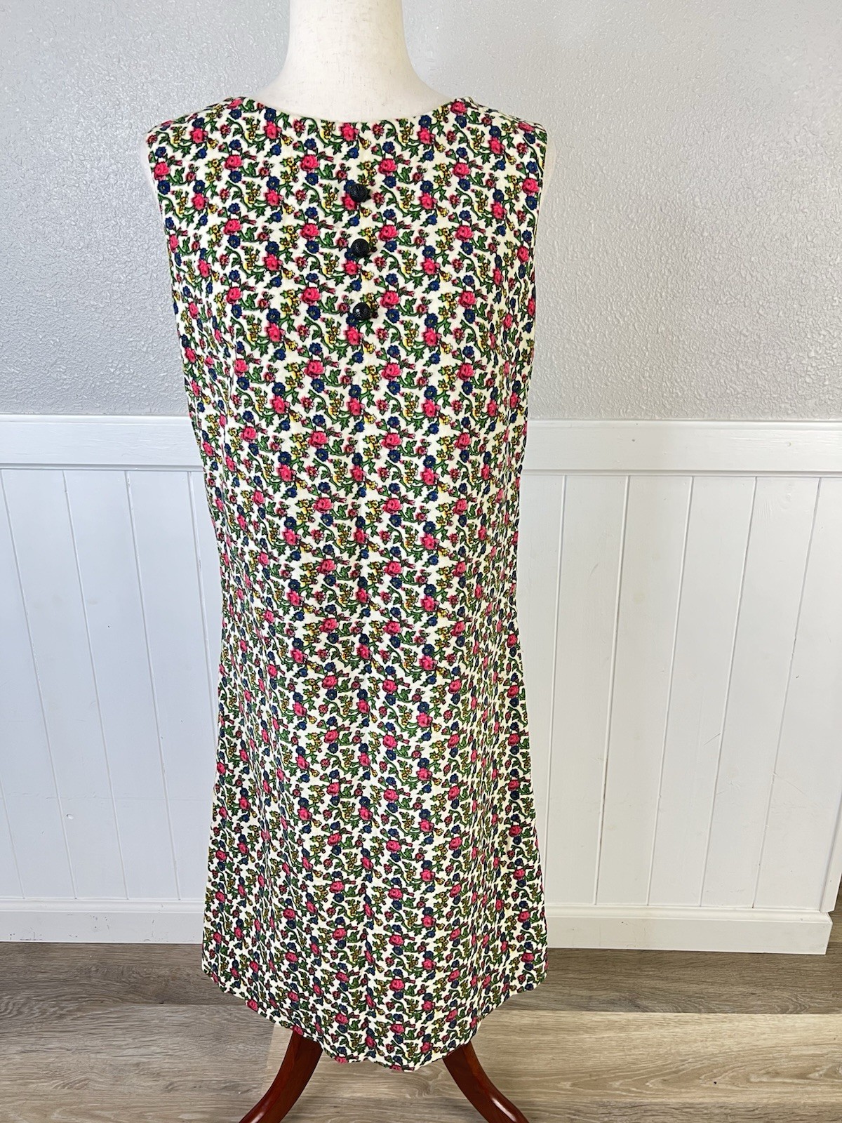Vtg 70’s Floral Mod Jantzen Dress Womens Size 14 Colorful Sheath Retro Gogo 60s