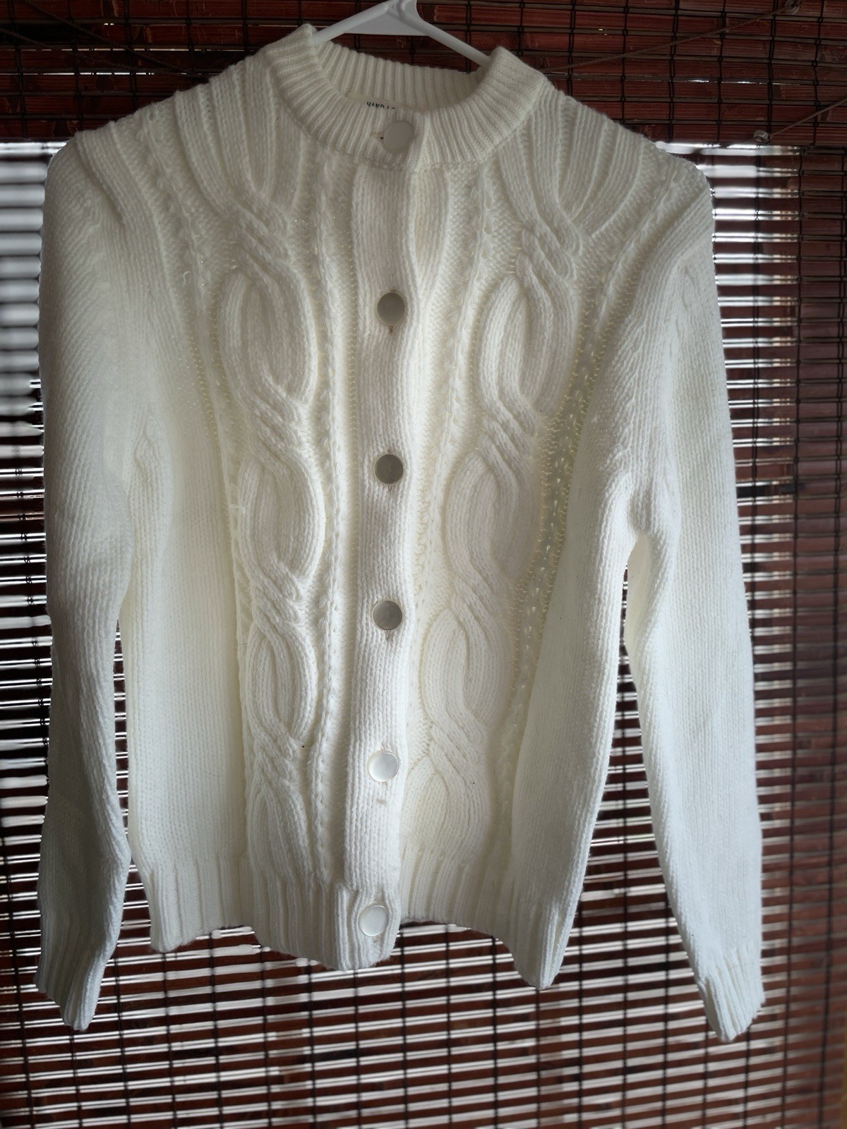 Vintage Fully Fashioned 100% Virgin Acrylic Knit Button Cardigan Size Med-NWT