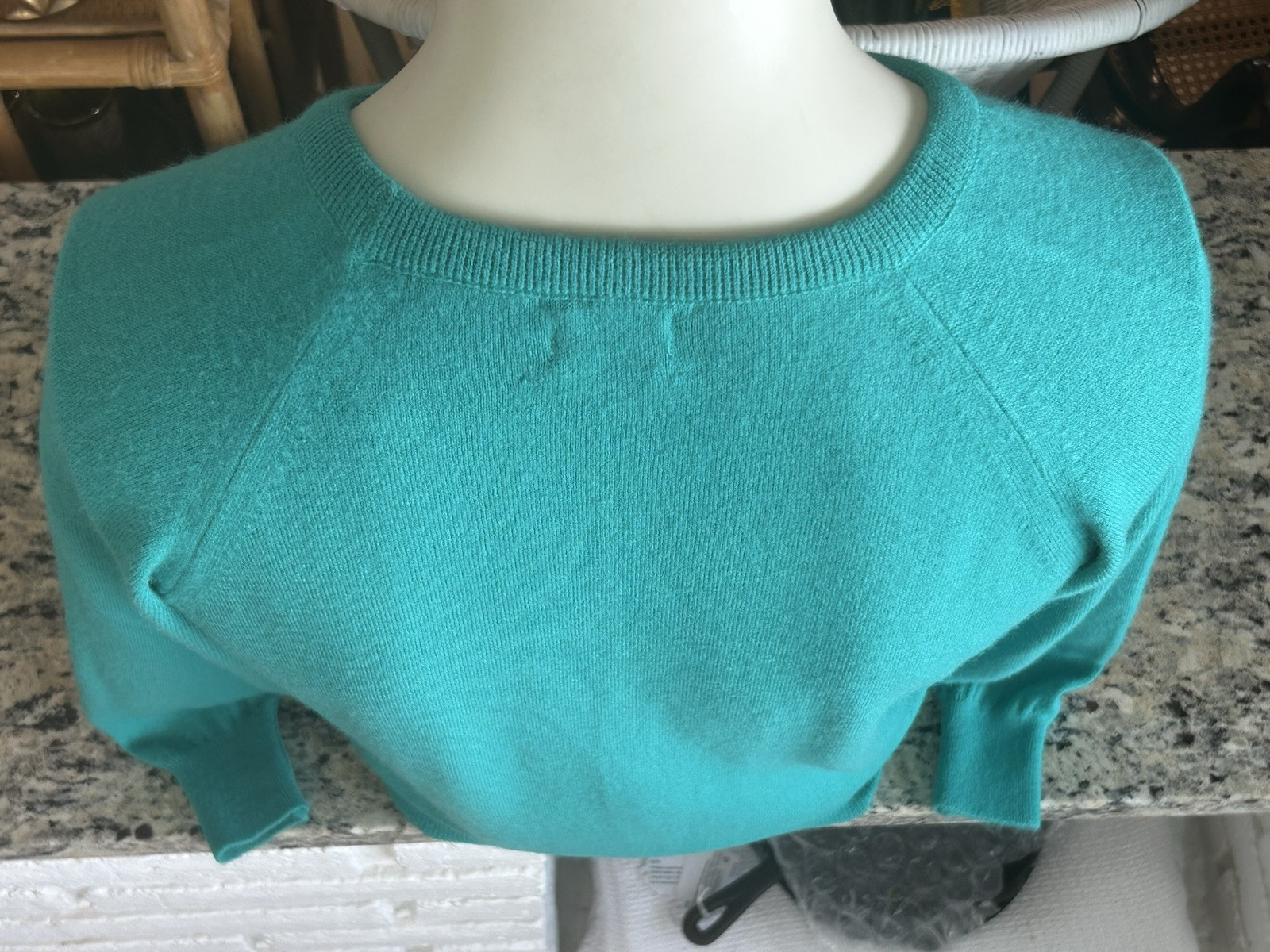 Vintage 70s 80s Doral Country Club FL Women’s V-Neck Green Sweater Large