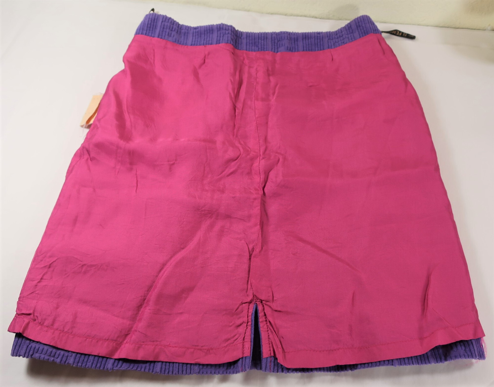 Vintage FENDI Logo Embossed Blue Purple Hip Hop Pencil Skirt Small 36 US 6 4 5 6